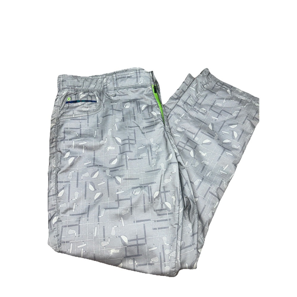 William Murray Golf Club‎ Printed Straight Fit Cement Gray Golf Pants Men's 34